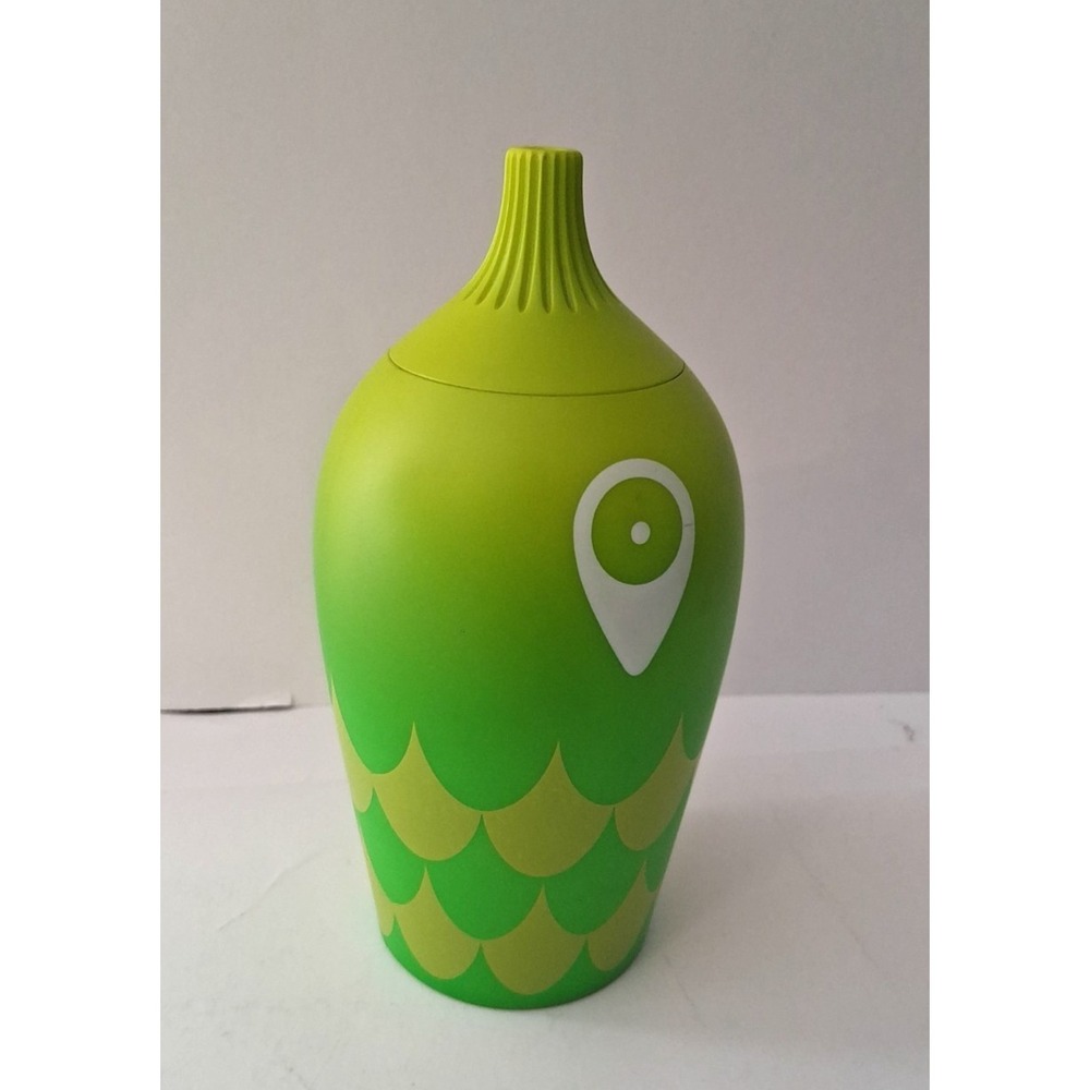 Rare A di Alessi S. Giovannoni Sugar Castor R Takeda Green Hand Decorated Caster